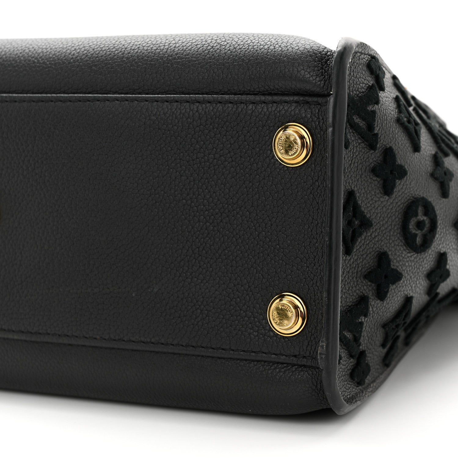 Louis Vuitton Calfskin Monogram Tufting On My Side Black 9 of 11