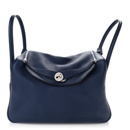Hermes Taurillon Clemence Lindy 34 Bleu Saphir 1 of 10