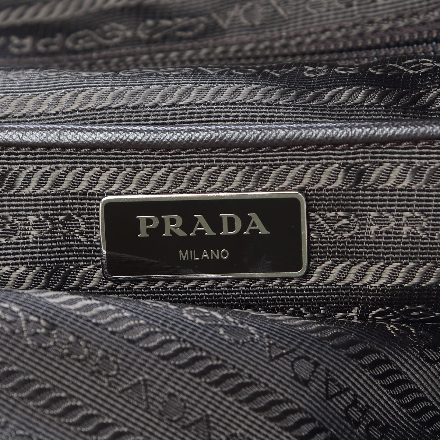 Tessuto Stampato Nylon Saffiano Print Tote Cacao