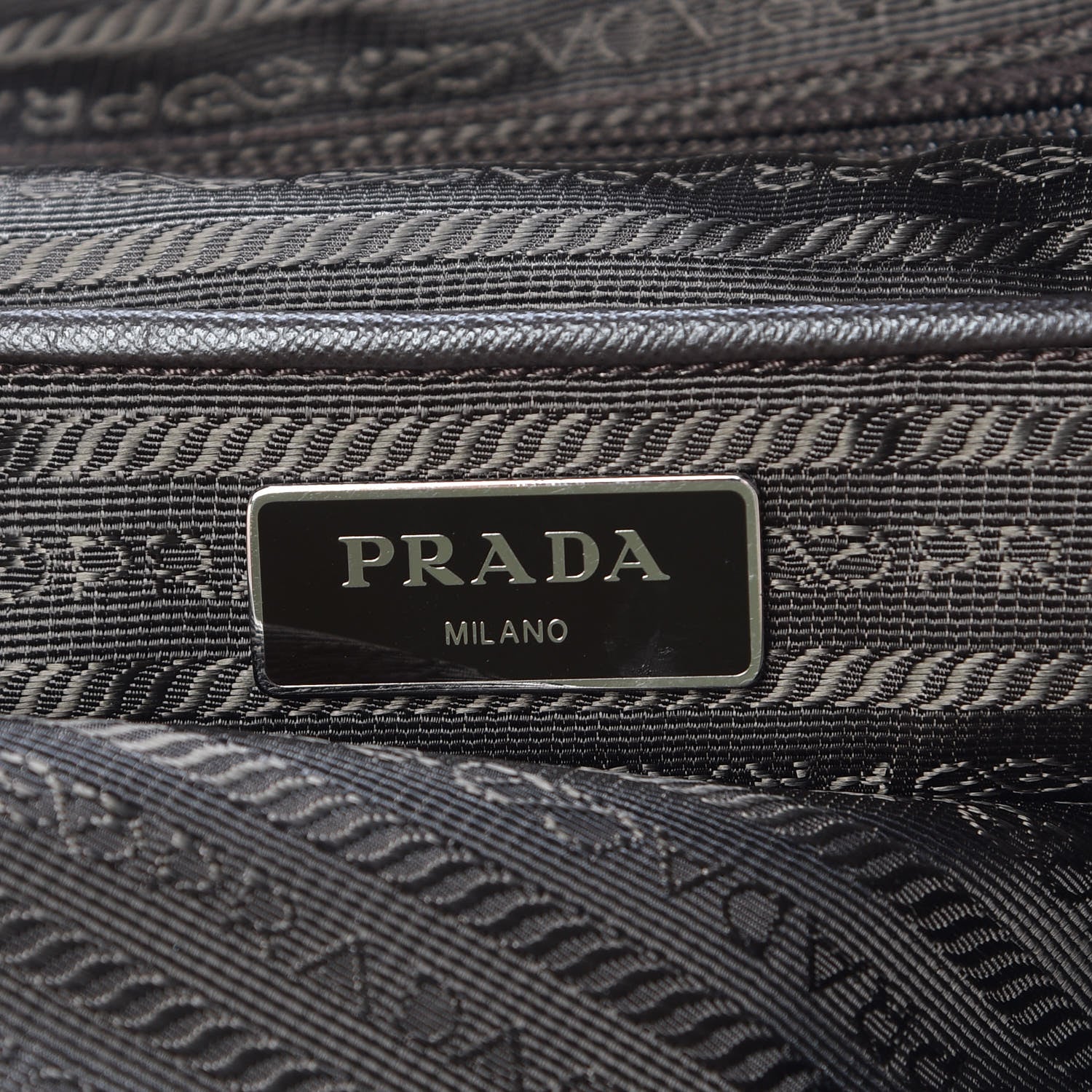 Prada Tessuto Stampato Nylon Saffiano Print Tote Cacao 7 of 10