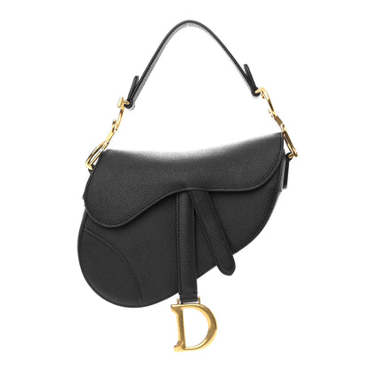 Christian Dior Grained Calfskin Mini Saddle Bag Black 1 of 9