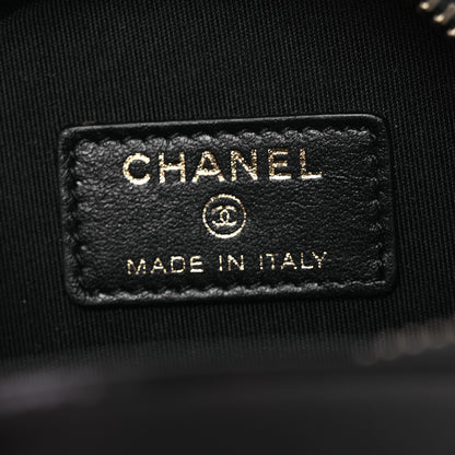 Chanel Calfskin Quilted Pearl Round Clutch With Chain Black 6 of 10