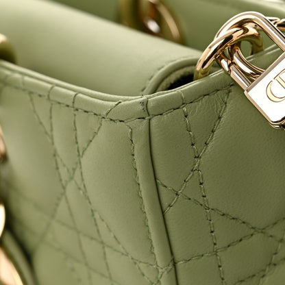 Christian Dior Lambskin Cannage Medium Lady D-Joy Pastel Peyote Green 12 of 12