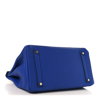 Hermes Taurillon Clemence Birkin 35 Bleu Electrique 4 of 12