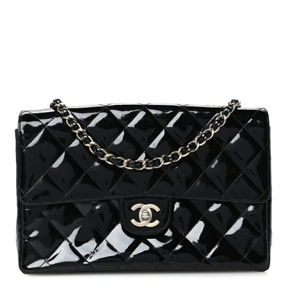 Chanel Patent Quilted Medium Single Flap Black 1 of 11