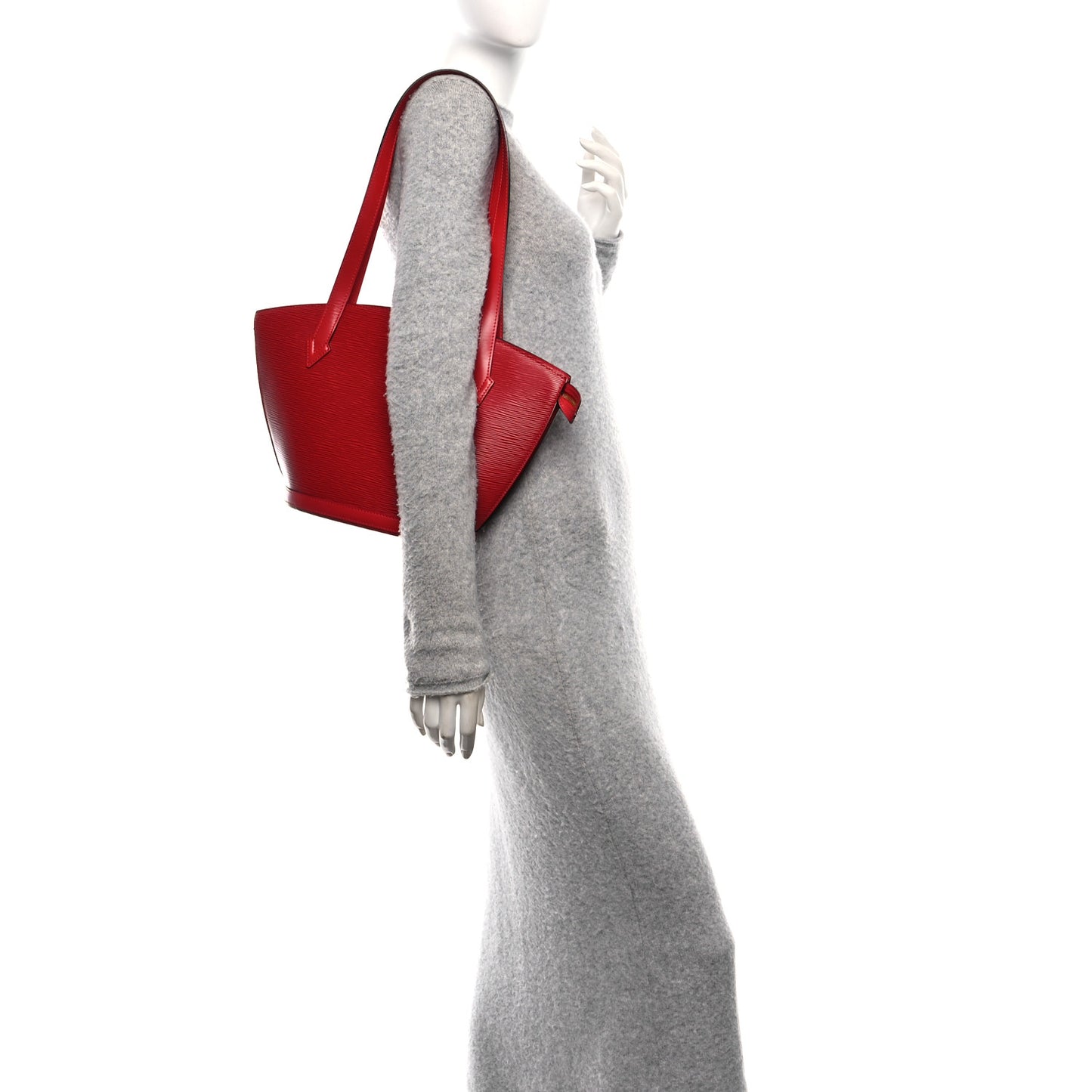 Epi Saint Jacques PM Long Straps Red