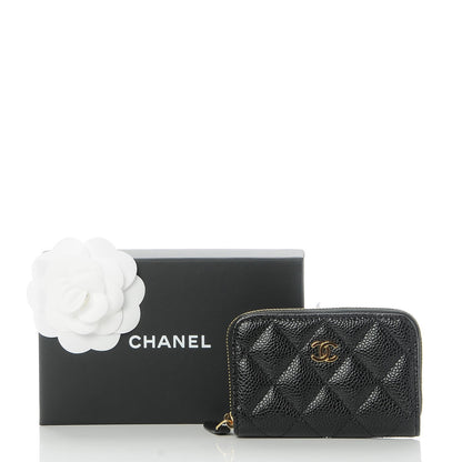 Chanel Caviar Quilted Zip Coin Purse Black 8 of 8