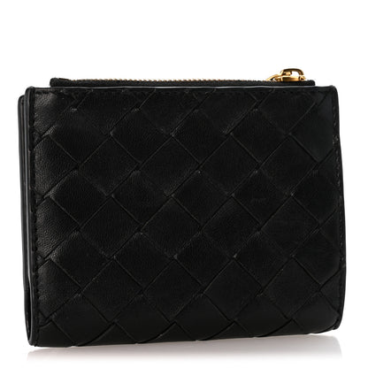 Bottega Veneta Nappa Intrecciato Medium Bi-Fold Zip Wallet Black 3 of 10
