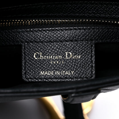 Christian Dior Grained Calfskin Saddle Bag Black 6 of 13