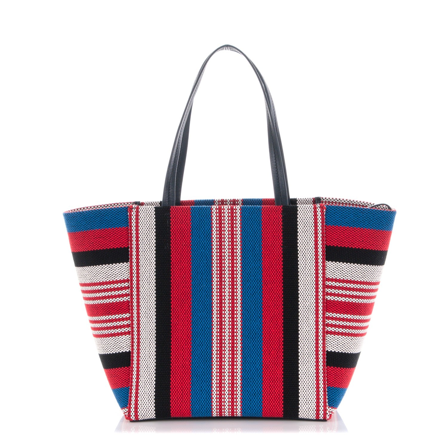 Celine Textile Striped Small Horizontal Cabas Phantom Navy Blue 1 of 7