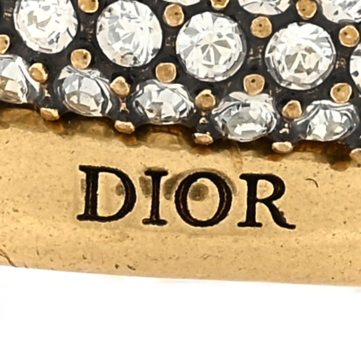 Crystal Pearl Chain J'adior Ring L 50/5.25 Gold