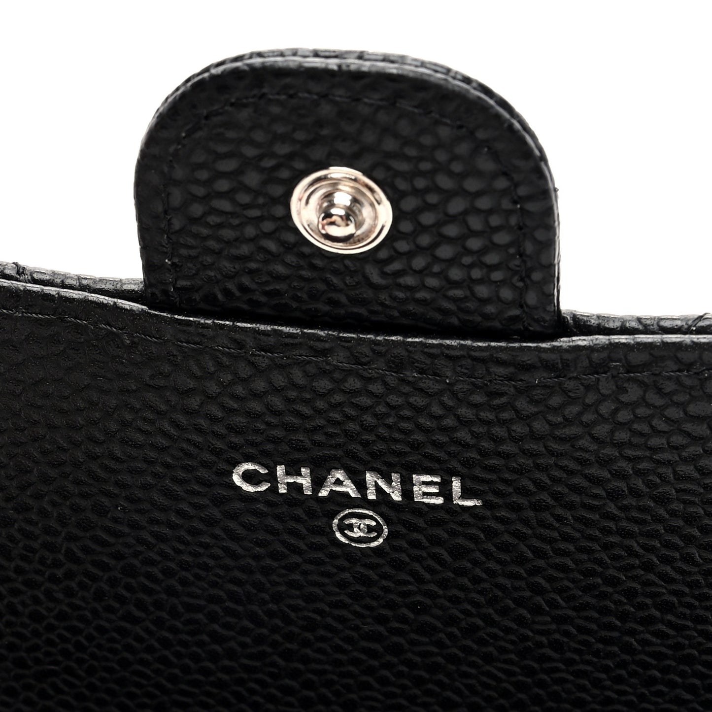 Caviar Quilted Large Gusset Flap Wallet Black