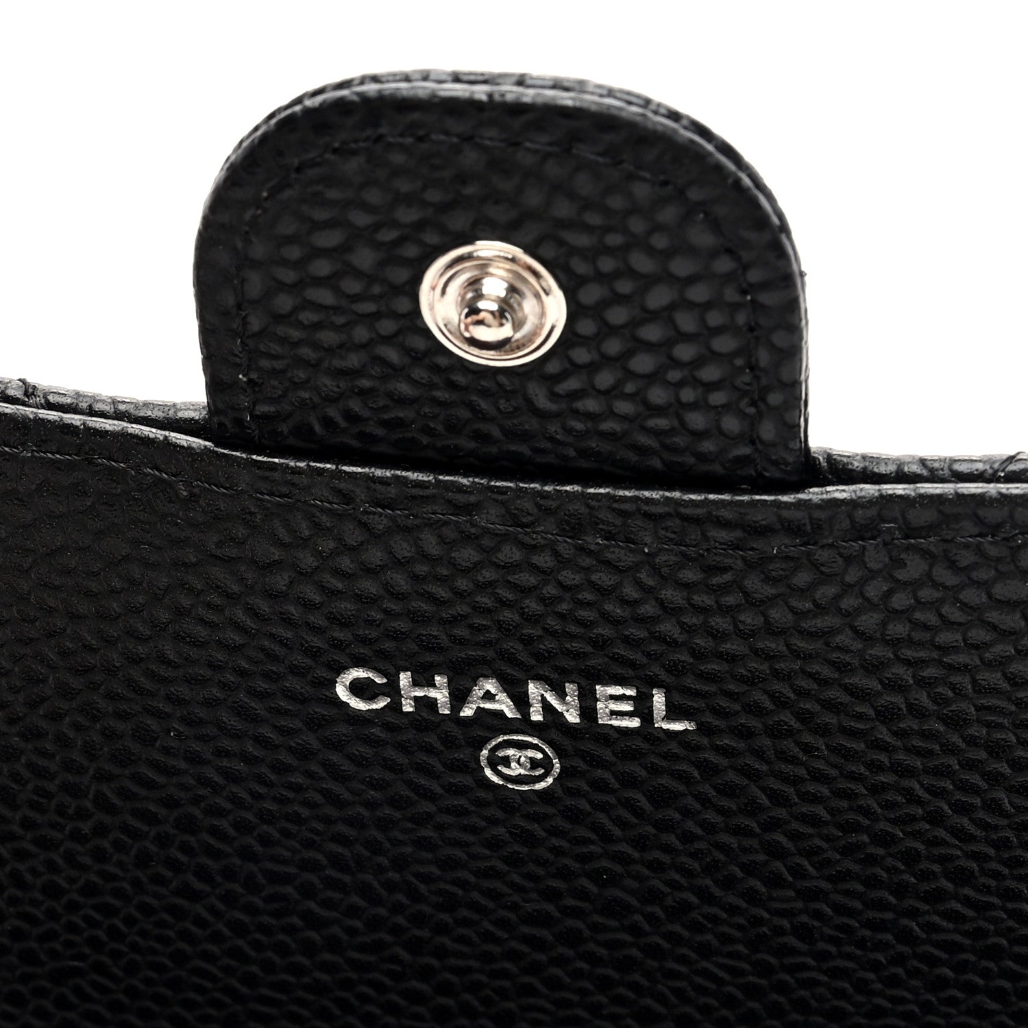 Chanel Caviar Quilted Large Gusset Flap Wallet Black 6 of 7