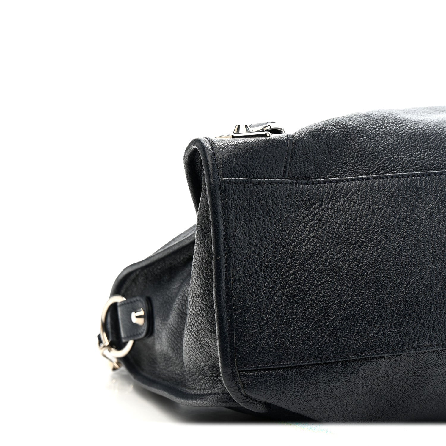 Balenciaga Chevre Silver Metallic Edge Hardware City Bleu Nuit Dark Sea 10 of 12