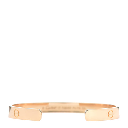 Cartier 18K Yellow Gold LOVE Cuff Bracelet 17 3 of 6