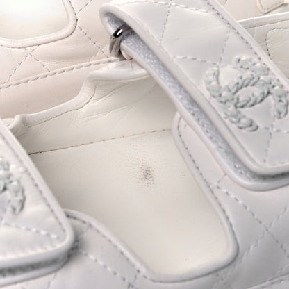 Chanel Lambskin Velcro Dad Sandals 36 White 9 of 10
