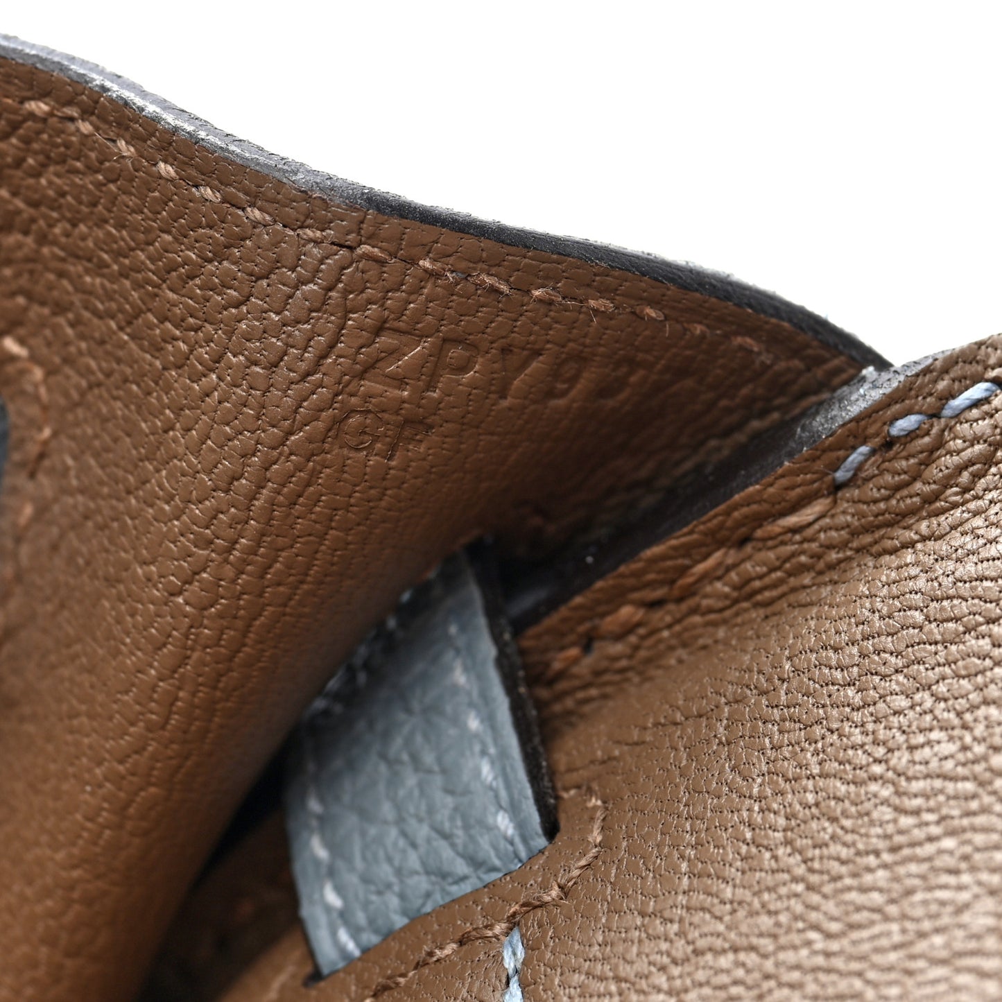 Togo Verso Birkin 25 Bleu Lin Chai