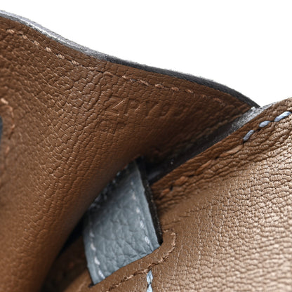 Hermes Togo Verso Birkin 25 Bleu Lin Chai 7 of 10