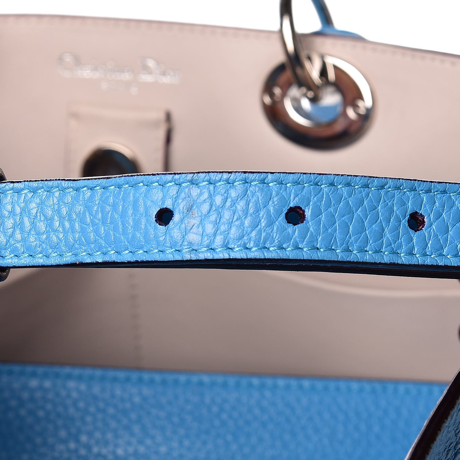 Christian Dior Bullcalf Medium Diorissimo Tote Bleu Nosy 18 of 18