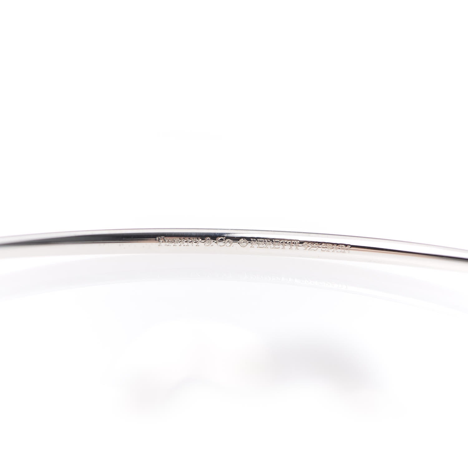 Tiffany Sterling Silver Elsa Peretti Open Heart Bangle 4 of 4