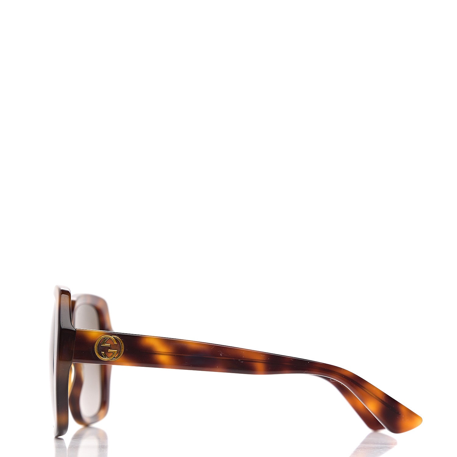 Gucci Acetate Square Frame GG0096S Sunglasses Tortoise 3 of 8