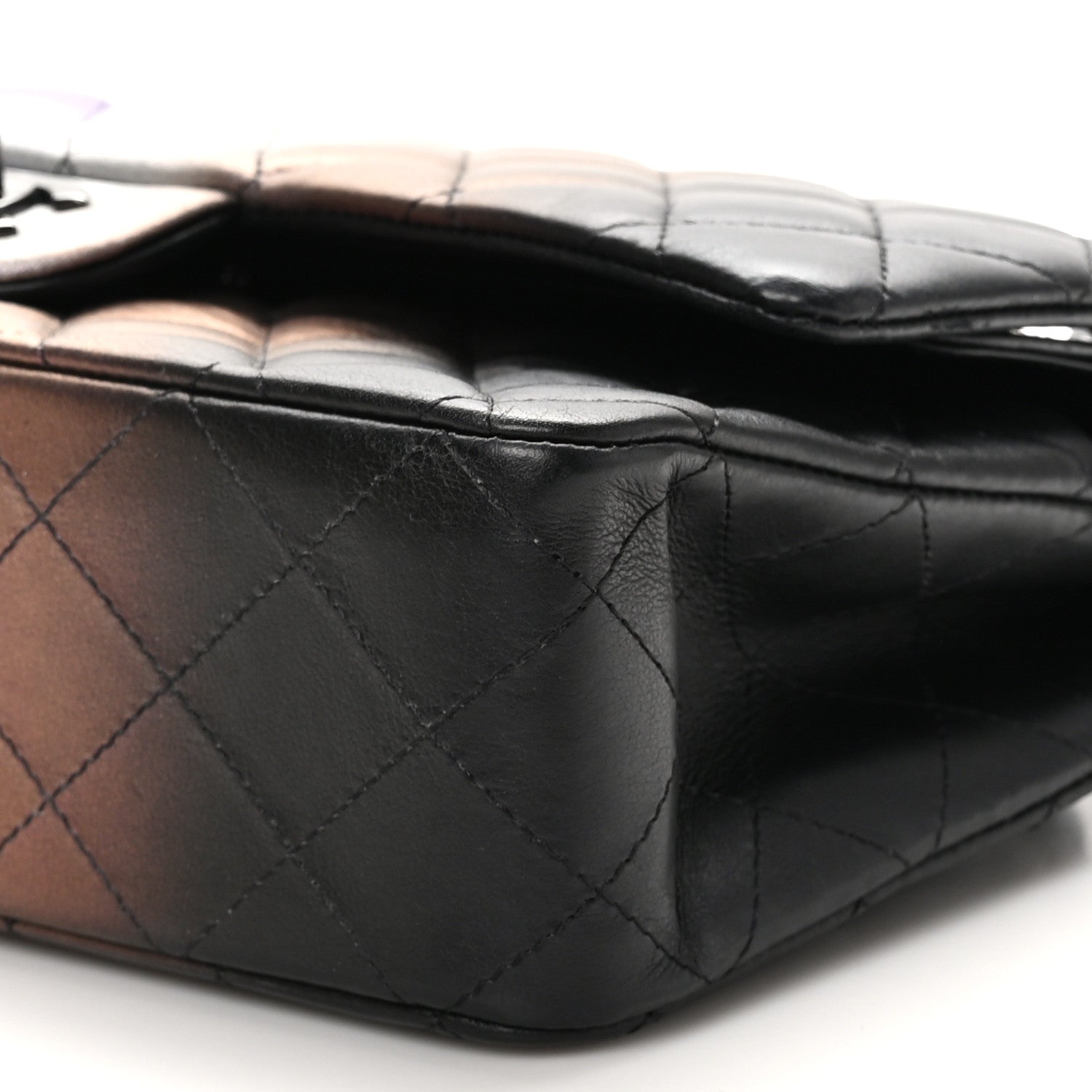 Chanel Calfskin Quilted Ombre Medium Double Flap Black 10 of 14