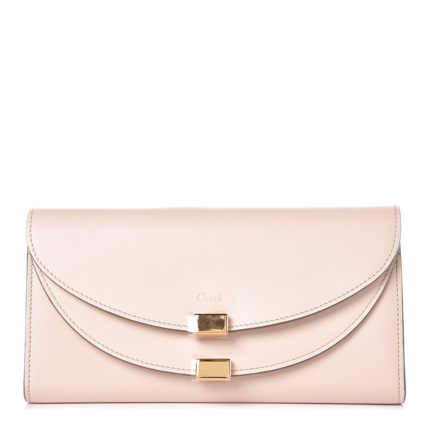 Calfskin Georgia Flap Wallet Cement Pink