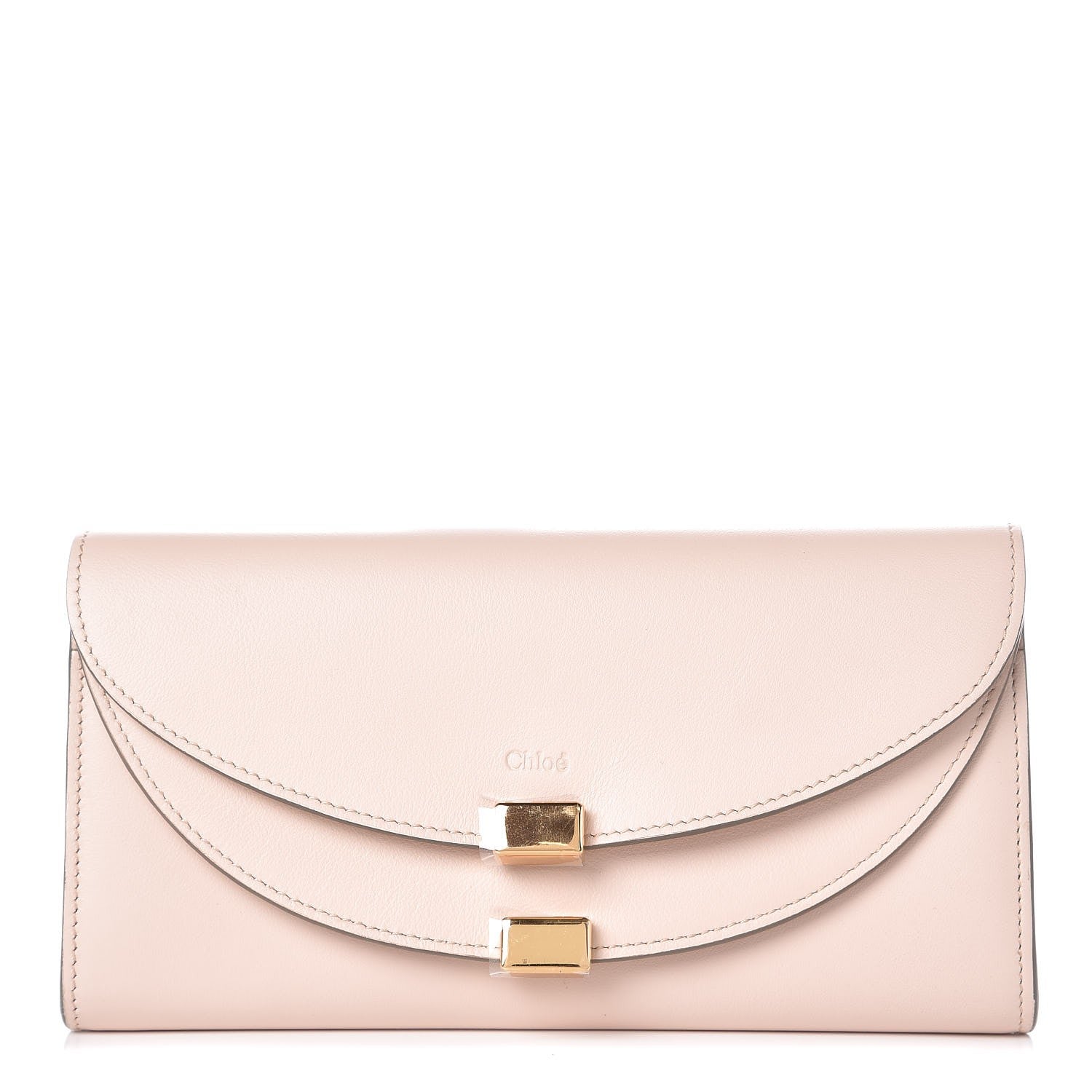 Chloe Calfskin Georgia Flap Wallet Cement Pink 1 of 8