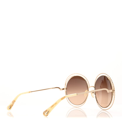 Chloe Oversized Round Carlina Oversized Round Sunglasses CE114ST Gold 4 of 7