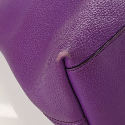 Gucci Pebbled Calfskin Medium Soho Chain Shoulder Bag Shine Purple 11 of 12