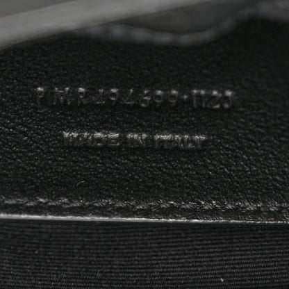 Saint Laurent SAINT LAURENT Calfskin Y Quilted Monogram Monochrome Small Loulou Chain Satchel Black 7 of 11