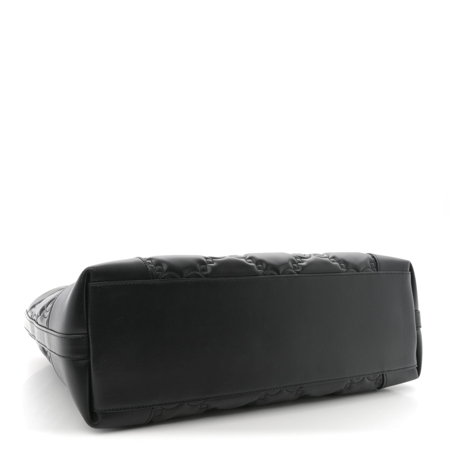 Calfskin GG Matelasse Medium Ophidia Shopping Tote Black