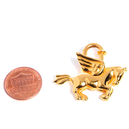 Hermes Pegasus Cadena Lock Gold Plated 2 of 6