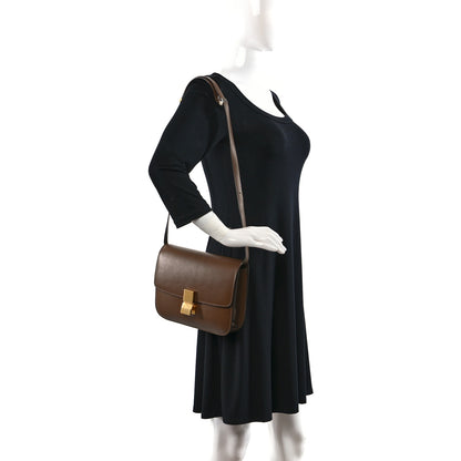 Celine Box Calfskin Medium Classic Box Flap Bag Camel 2 of 10