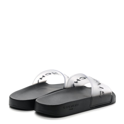 Givenchy Rubber Logo Pool Slide Sandals 10 Black 4 of 7