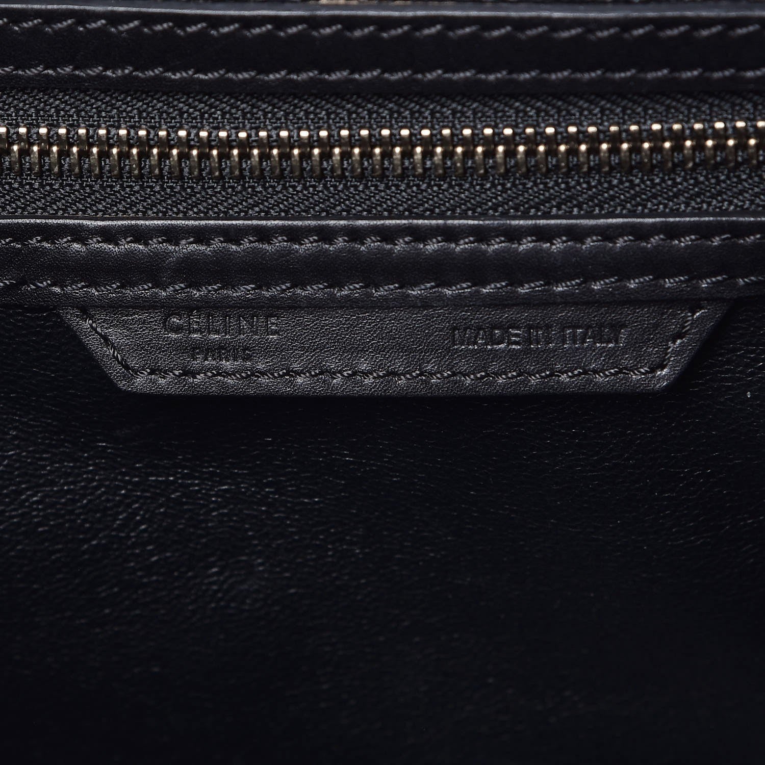 Celine Elephant Calfskin Mini Bi-Color Luggage Black White 7 of 17