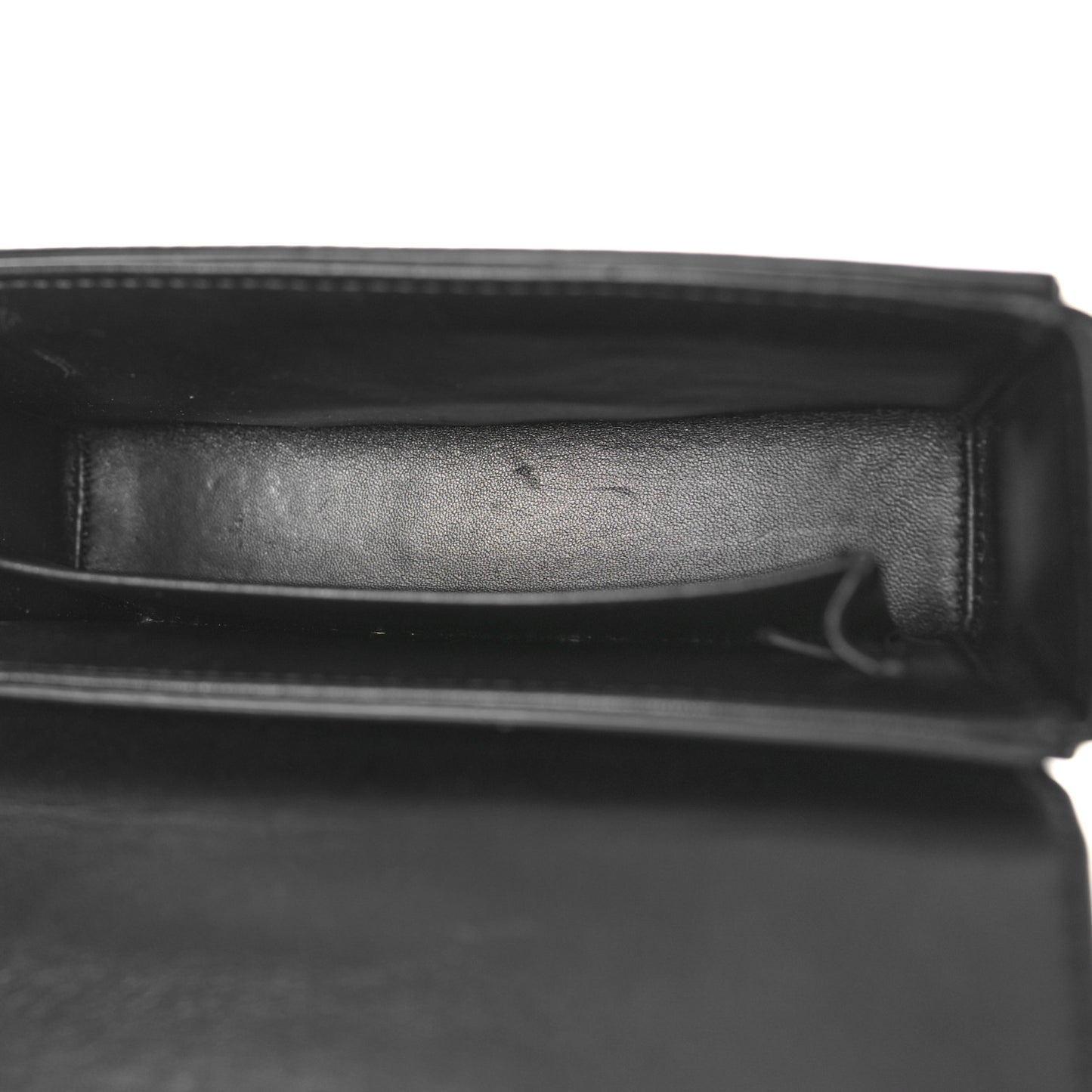 Crackled Lambskin 30 Montaigne Box Bag Black