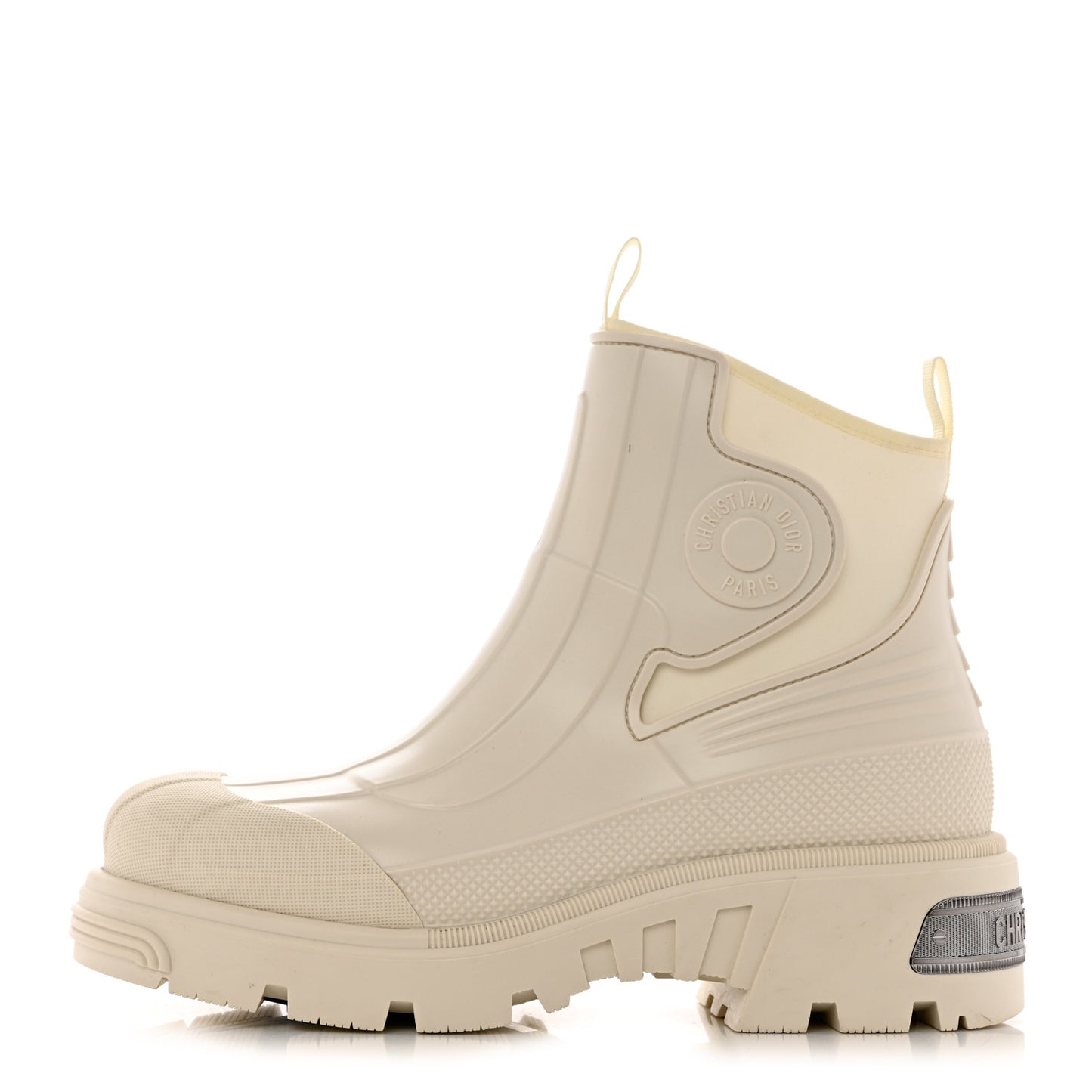 Neoprene Rubber Dior Genesis 30mm Ankle Boots 41 Off White
