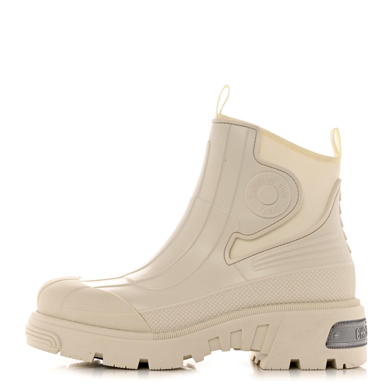 Christian Dior Neoprene Rubber Dior Genesis 30mm Ankle Boots 41 Off White 1 of 9