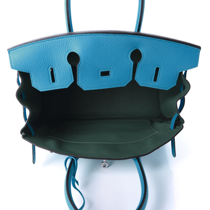 Hermes Togo Birkin 30 Bleu Zanzibar Malachite 5 of 11