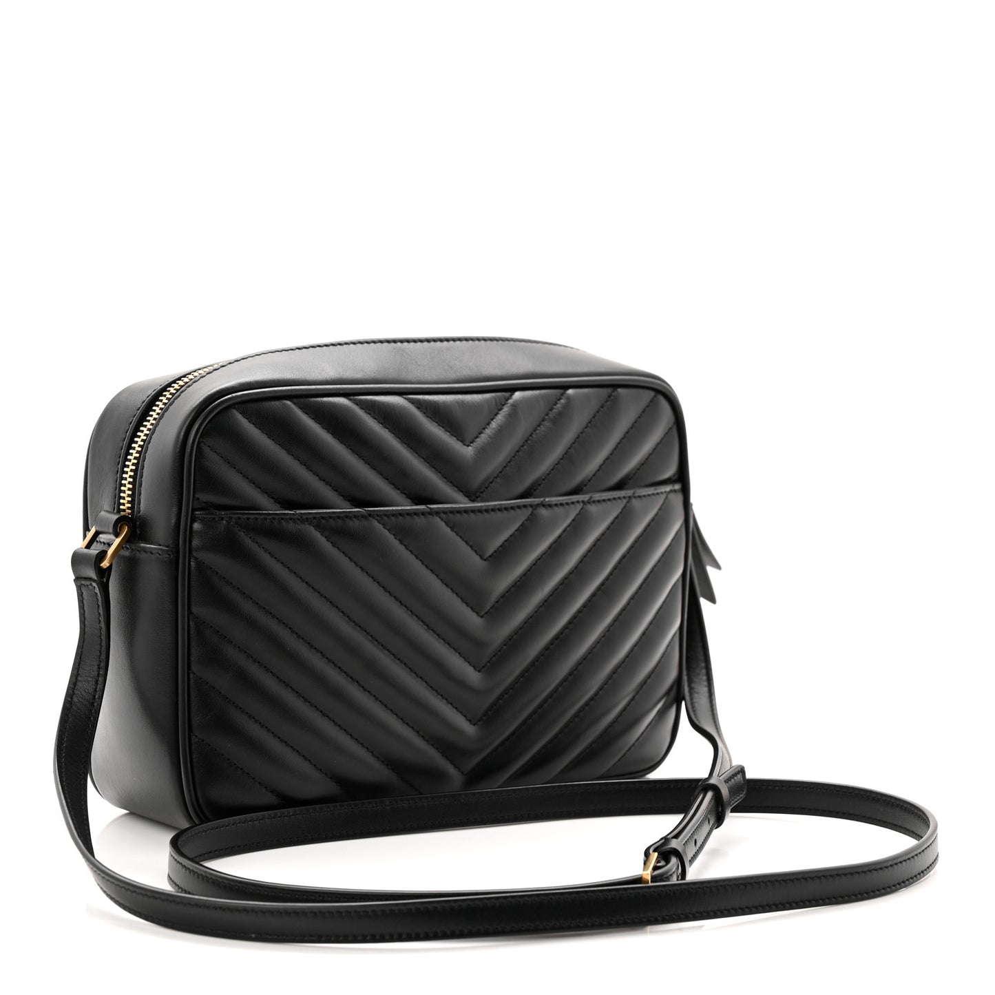 Calfskin Matelasse Monogram Lou Camera Bag Black