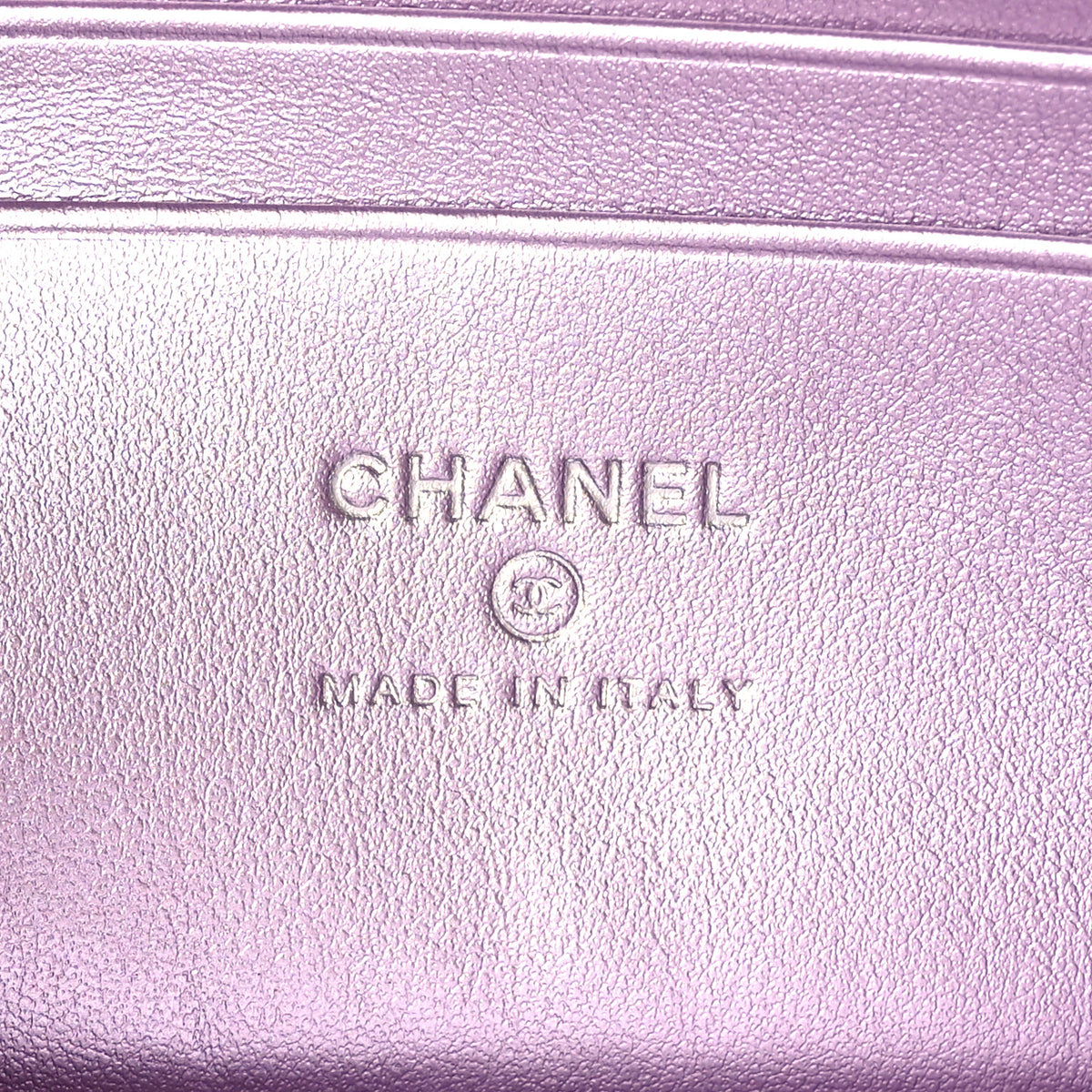 Chanel Metallic Calfskin Quilted Slim Vanity With Chain Pink 5 of 10