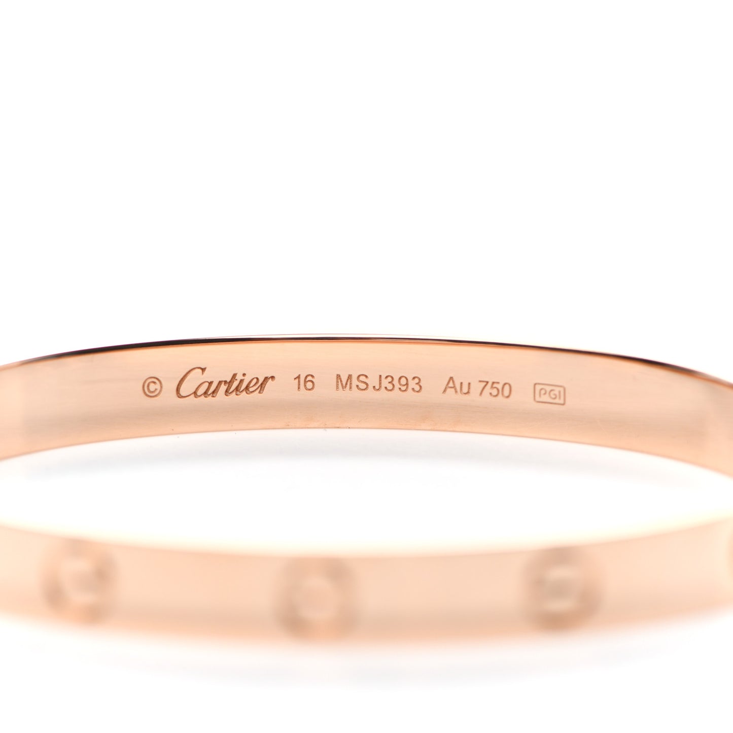 18K Pink Gold LOVE Bracelet 16