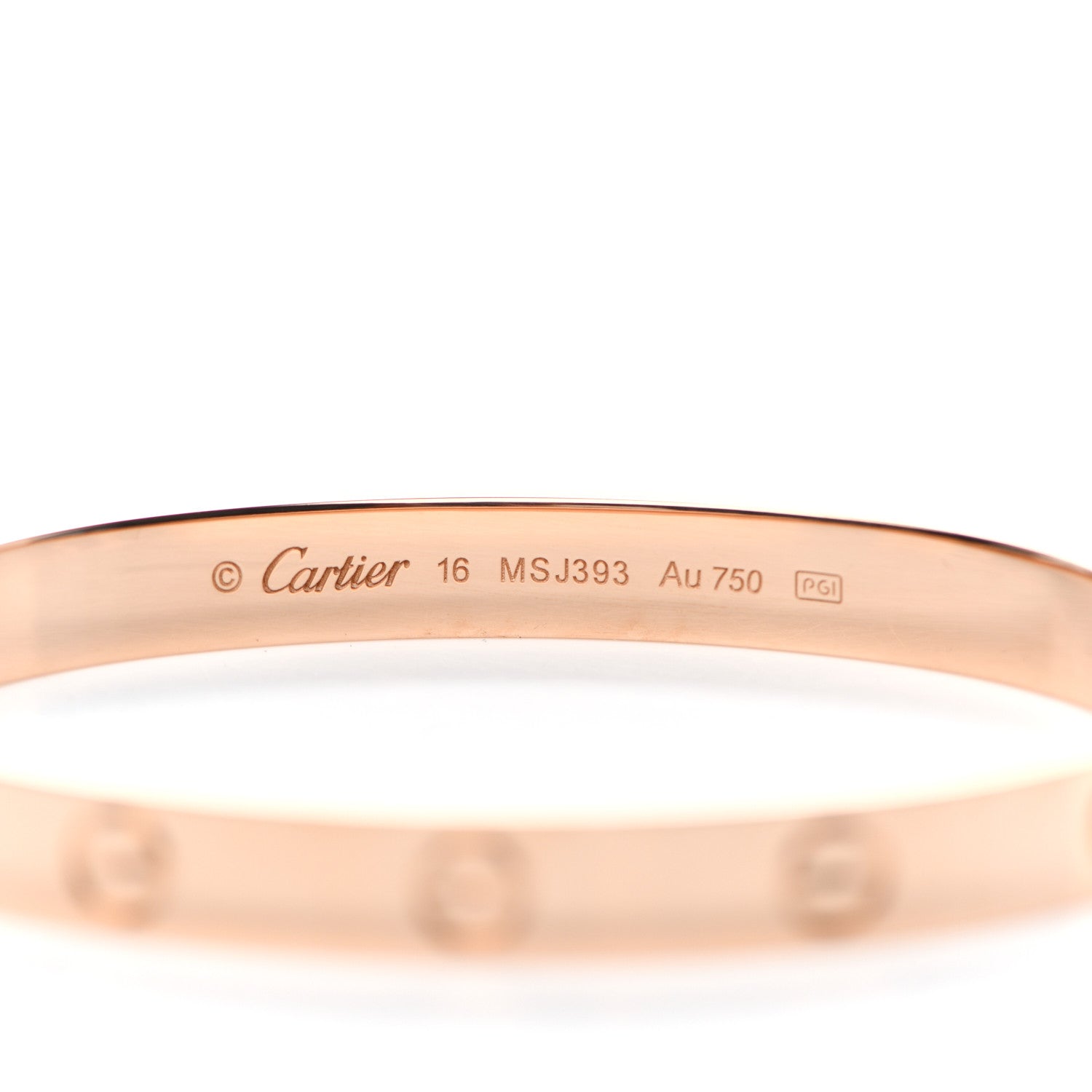 Cartier 18K Pink Gold LOVE Bracelet 16 6 of 7