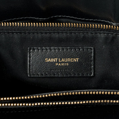 Saint Laurent SAINT LAURENT Calfskin Y Quilted Monogram Large Loulou Chain Satchel Black 9 of 15