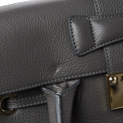 Jimmy Choo Grainy Calfskin Large Rosalie Satchel Grey 9 of 18