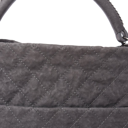 Chanel Iridescent Caviar Quilted Boy Handle Hobo Dark Grey 11 of 13