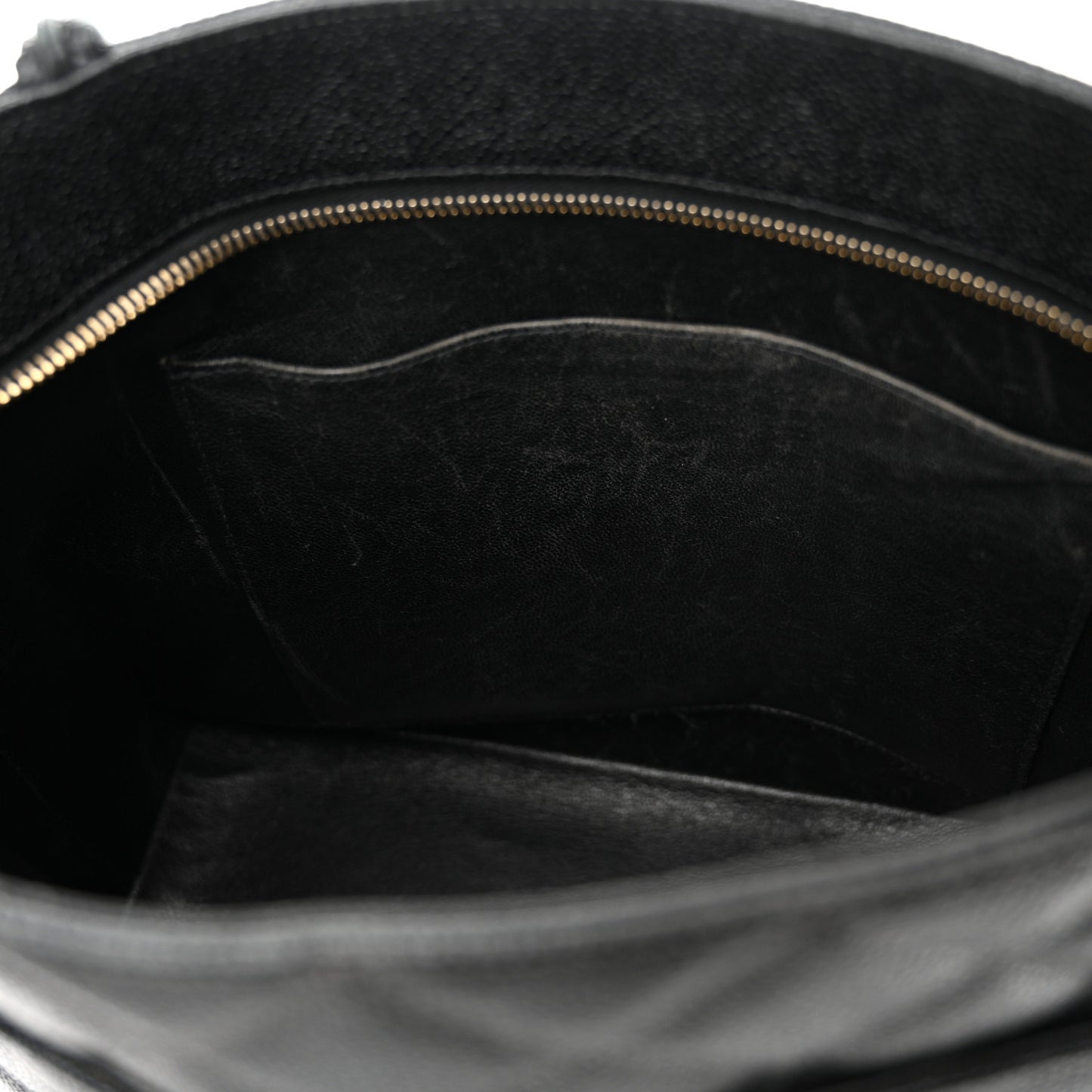 Caviar Quilted Medallion Tote Black