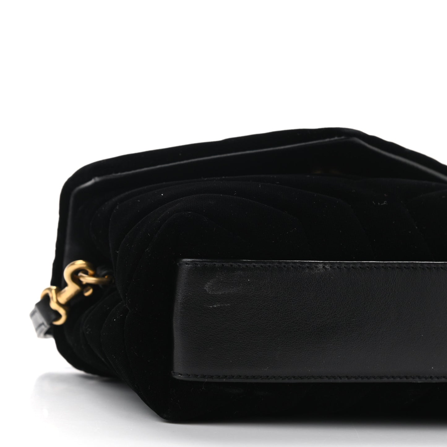 Velvet Y Quilted Monogram Toy Loulou Chain Satchel French Black