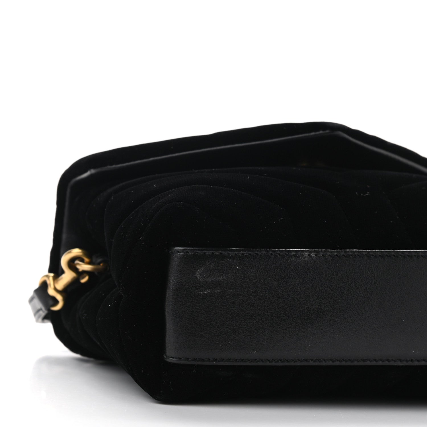 Saint Laurent Velvet Y Quilted Monogram Toy Loulou Chain Satchel French Black 9 of 11